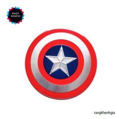 Tem Nhôm Logo Khiên Captain America - Decal Siêu Dính Nhiều Kích Thước Cho Fan Marvel, Dán Xe, Trang Trí Nhà Cửa