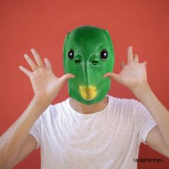 Mặt Nạ Đầu Cá Xanh Ngộ Nghĩnh - Phụ Kiện Cosplay Kinh Dị Vui Nhộn Cho Halloween và Tiệc Tùng, Phong Cách Quái Vật Đ độc đáo