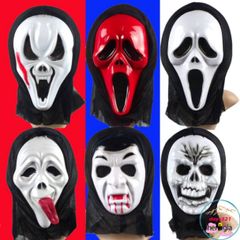 Mặt Nạ Scream Halloween Chính Hãng - Phụ Kiện Hóa Trang Thần Chết Bí Ẩn Cho Tiệc Hóa Trang Dành Cho Fan Kinh Dị