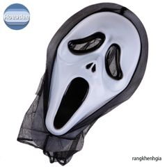 Mặt Nạ Halloween Ma Quái Ghost Face Hoeaden - Phụ Kiện Kinh Dị Cho Tiệc Tùng, Hóa Trang, Quà Tặng Độc Đáo