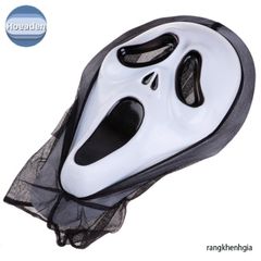 Mặt Nạ Halloween Ma Quái Ghost Face Hoeaden - Phụ Kiện Kinh Dị Cho Tiệc Tùng, Hóa Trang, Quà Tặng Độc Đáo