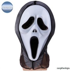 Mặt Nạ Halloween Ma Quái Ghost Face Hoeaden - Phụ Kiện Kinh Dị Cho Tiệc Tùng, Hóa Trang, Quà Tặng Độc Đáo