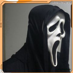 Mặt Nạ Hood Ma Đen Halloween Scream - Phụ Kiện Kinh Dị Độc Đáo Cho Hóa Trang và Tiệc Hóa Trang