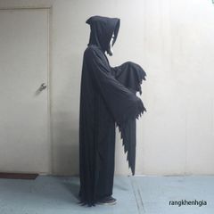 Mặt Nạ Hood Ma Đen Halloween Scream - Phụ Kiện Kinh Dị Độc Đáo Cho Hóa Trang và Tiệc Hóa Trang