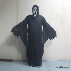 Mặt Nạ Hood Ma Đen Halloween Scream - Phụ Kiện Kinh Dị Độc Đáo Cho Hóa Trang và Tiệc Hóa Trang