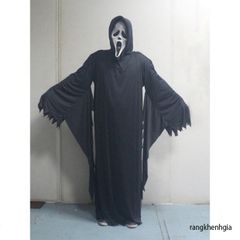 Mặt Nạ Hood Ma Đen Halloween Scream - Phụ Kiện Kinh Dị Độc Đáo Cho Hóa Trang và Tiệc Hóa Trang