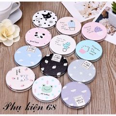 Gương Mini Cầm Tay Dễ Thương Hàn Quốc - Gương Bộ Sưu Tập Để Bỏ Túi 7cm - Món Quà Độc Đáo Cho Các Bạn Nữ