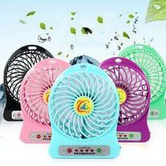 Quạt Mini Dùng Pin Sạc - Quạt Di Động Nhiều Màu, 3 Chế Độ Gió, Phù Hợp Để Dùng Trong Nhà, Văn Phòng, Du Lịch