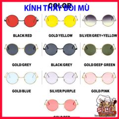 Kính Mát Gọng Tròn Retro UV400 Thời Trang Cho Nam Nữ - Kính Nobita Đối Với Thầy Bói Mù, Phụ Kiện Thời Thượng