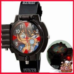 Đồng Hồ Thám Tử Conan Dành Cho Trẻ Em - Đồng Hồ Đeo Tay Có Đèn Laser Edogawa Conan Kid Cho Bé Trai, Bé Gái