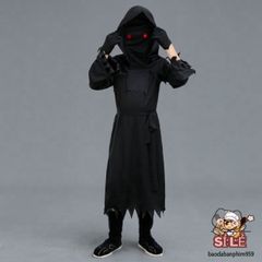 Bộ Trang Phục Thần Chết Halloween Cho Người Lớn - Áo Dài, Găng Tay, Mặt Nạ Độc Đáo Dành Cho Tiệc Hóa Trang 1,65m-1,8m