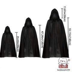 Áo Choàng Thần Chết Đen Đỏ Halloween 2 Lớp - Trang Phục Cosplay Ma Quái Cho Tiệc Hóa Trang và Lễ Hội