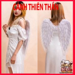 Bộ Cánh Thiên Thần Lông Vũ Trắng - Phụ Kiện Dễ Thương Cho Trẻ Em Và Người Lớn - Hoàn Hảo Cho Tiệc Hóa Trang và Lễ Hội