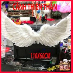 Bộ cánh cục cưng đen trắng dành cho người lớn và trẻ nhỏ - Món quà sinh nhật cosplay ror lông vũ Qurange 1pc.