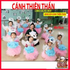 Bộ cánh cục cưng đen trắng dành cho người lớn và trẻ nhỏ - Món quà sinh nhật cosplay ror lông vũ Qurange 1pc.