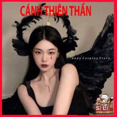 Bộ cánh cục cưng trắng xinh xắn kèm phụ kiện tóc lông vũ - Phụ kiện hóa trang độc đáo cho chụp hình thiên thần ác quỷ