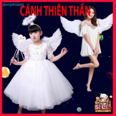 Cánh Lông Vũ Trắng Dễ Thương Cho Bé - Phụ Kiện Hóa Trang Sinh Nhật, Lễ Hội, Giáng Sinh - Đồ Chơi Đáng Yêu Biến Hóa Thành Thiên Thần