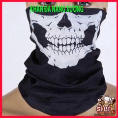Khẩu Trang Đầu Lâu Đa Năng - Khăn Phượt Chống Nắng Vải Lanh Thoáng Mát, Phong Cách Thời Trang Cho Các Hoạt Động Ngoài Trời