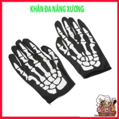 Khẩu Trang Đầu Lâu Xương Độc Đáo - Khăn Đa Năng 50cm Vải Lanh Thoáng Mát, Phong Cách Bụi Bặm và Cá Tính cho Phượt Thủ