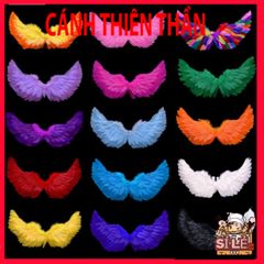Cánh Cụp Cưng Cosplay Halloween - Phụ Kiện Lễ Hội Lông Vũ Độc Đáo Cho Người Lớn & Trẻ Em - Trắng/Đen/Đỏ/Hồng