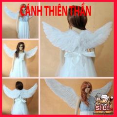 Cánh Cụp Cưng Cosplay Halloween - Phụ Kiện Lễ Hội Lông Vũ Độc Đáo Cho Người Lớn & Trẻ Em - Trắng/Đen/Đỏ/Hồng