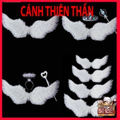Cánh Cụp Cưng Cosplay Halloween - Phụ Kiện Lễ Hội Lông Vũ Độc Đáo Cho Người Lớn & Trẻ Em - Trắng/Đen/Đỏ/Hồng