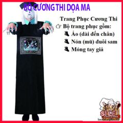 Bộ trang phục hóa trang Halloween Zombie cho người lớn - Phụ kiện dọa ma hoàn hảo cho tiệc Halloween