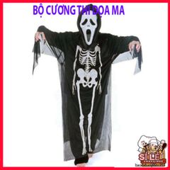 Bộ Trang Phục Ma Halloween Khung Xương - Mặt Nạ và Găng Tay Xương cho Bữa Tiệc - Hóa Trang Dành Cho Trẻ Em và Thanh Thiếu Niên