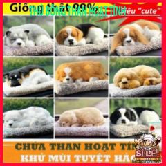 Đồ Trang Trí Xe Thú Bông Động Vật Giống Thật 99% - Khử Mùi Than Hoạt Tính Cho Chó Mèo, Không Gian Sạch Sẽ, Dễ Thương