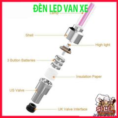 Đèn LED Nắp Van Lốp Xe Đạp, Xe Máy, Ô Tô - Ánh Sáng Neon Độc Đáo Tăng Tính An Toàn và Thẩm Mỹ Cho Bánh Xe