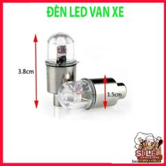 Bộ 2 Đèn LED Gắn Nắp Van Bánh Xe Hơi/Xe Máy - Đèn Phát Sáng Chống Nước và Bền Bỉ, An Toàn Khi Lái Xe Ban Đêm