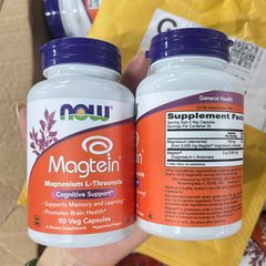 Magie bổ não Now Magtein Magnesium L-Threonate USA 90 viên