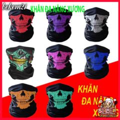 Combo 8 Khăn Đa Năng Xương Sọ - Khăn Phượt Đa Chức Năng Màu Sắc Nổi Bật, Chất Vải Thun Co Giãn 50cm, Phù Hợp Mọi Hoạt Động