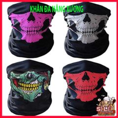 Combo 8 Khăn Đa Năng Xương Sọ - Khăn Phượt Đa Chức Năng Màu Sắc Nổi Bật, Chất Vải Thun Co Giãn 50cm, Phù Hợp Mọi Hoạt Động