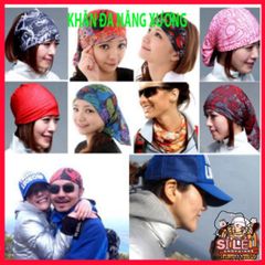 Khăn Đa Chức Năng Hình Đầu Lâu Xương Gradient Xanh - Vải Lanh Thoáng Mát, Co Giãn, Phong Cách Thời Trang Summer Outdoor