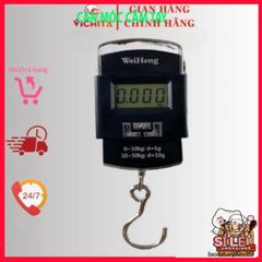 Cân Móc Treo Xách Tay WeiHeng 50kg - Thiết Kế Gọn Nhẹ, Tự Động Chốt Số, Tặng 2 Pin AAA - Công Cụ Cân Tại Chợ Tiện Lợi