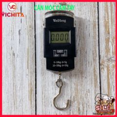Cân Móc Treo Xách Tay WeiHeng 50kg - Thiết Kế Gọn Nhẹ, Tự Động Chốt Số, Tặng 2 Pin AAA - Công Cụ Cân Tại Chợ Tiện Lợi