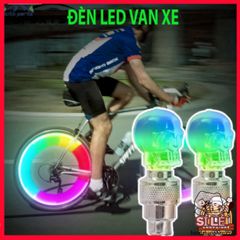 Bộ 2 Nắp Van Bánh Xe LED Đầu Lâu Phát Sáng - Đèn Lốp Xe Hơi, Xe Máy, Xe Đạp An Toàn, Nổi Bật Ban Đêm