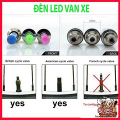 Bộ 2 Đèn LED Gắn Nắp Van Bánh Xe Đạp, Xe Máy, Ô Tô - Phụ Kiện Chiếu Sáng Độc Đáo, An Toàn Khi Di Chuyển