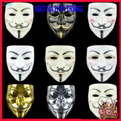 Mặt nạ V cho Vendetta - Phụ Kiện Hóa Trang Halloween Biểu Tượng Phong Trào Phản Kháng Cho Người Lớn
