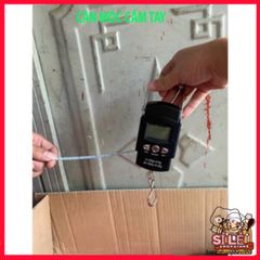 Cân Điện Tử Mini Cầm Tay - Cân Hành Lý 50kg với Móc Treo và Thước Đo, Tiện Lợi Cho Đi Du Lịch và Mua Sắm