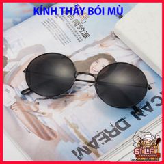 Kính Mắt Thầy Tướng Nobita Tròn - Gọng Đen Vàng Bạc, Kính Thời Trang Nổi Bật Cho Nam Nữ, Phụ Kiện Sành Điệu