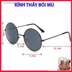 Kính Mát Gọng Tròn Đen Retro Chống UV - Phong Cách Anime Nobita Cho Nam Nữ, Phụ Kiện Thời Trang Thể Hiện Cá Tính