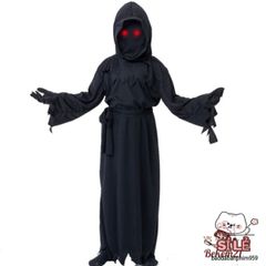 Bộ 4 Món Trang Phục Thần Chết Halloween - Áo Choàng, Mặt Nạ và Găng Tay Cho Người Lớn và Trẻ Em - Phụ Kiện Ma Quái độc đáo