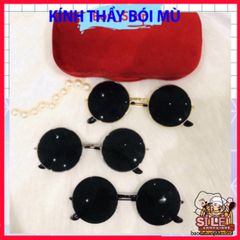 Kính Mát Thời Trang Góc Nhìn Tròn Sang Trọng Gọng Đen Vàng - Kính Bon Shop Dành Cho Phong Cách Trẻ Trung và Năng Động