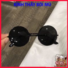 Kính Mát Thời Trang Góc Nhìn Tròn Sang Trọng Gọng Đen Vàng - Kính Bon Shop Dành Cho Phong Cách Trẻ Trung và Năng Động