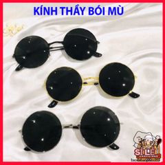 Kính Mát Thời Trang Góc Nhìn Tròn Sang Trọng Gọng Đen Vàng - Kính Bon Shop Dành Cho Phong Cách Trẻ Trung và Năng Động