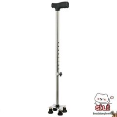 Gậy Tập Đi 4 Chân BestCare Inox Cao Cấp - Hỗ Trợ An Toàn Cho Người Già, Thiết Kế Vững Chắc Và Điều Chỉnh Chiều Cao Tiện Lợi