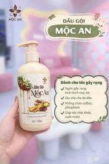 Dầu Gội Thiên Nhiên 300ml MỘC AN - Giảm Gàu, Dưỡng Tóc Khỏe Mượt từ Nhân Sâm, Gừng, Bồ Kết, Không Silicon