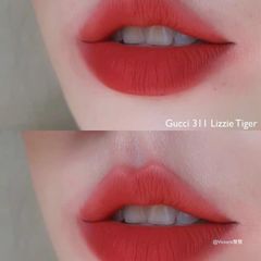Son Kem Gucci Rouge Liquid Matte 311 Lizzie Tiger 6.5ml - Màu Đỏ Cam Sang Trọng, Chất Lượng Cao, Son Bền Màu, Đẹp Quyến Rũ